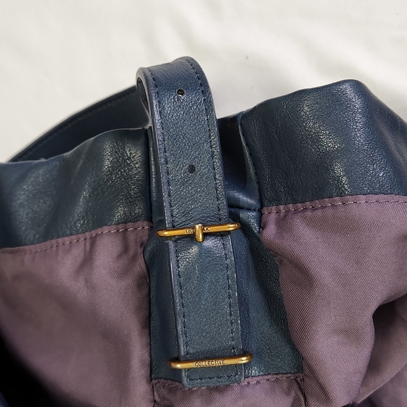 The Sak Collection Blue Leather Large Tote Crossbody Shoulder Bag - Picture 8 of 8